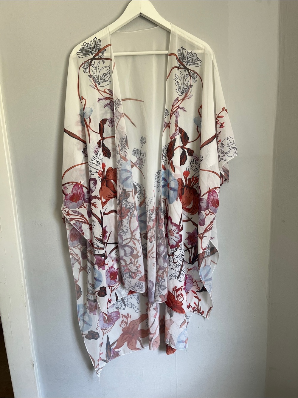 Amazon sheer floral beach cover up